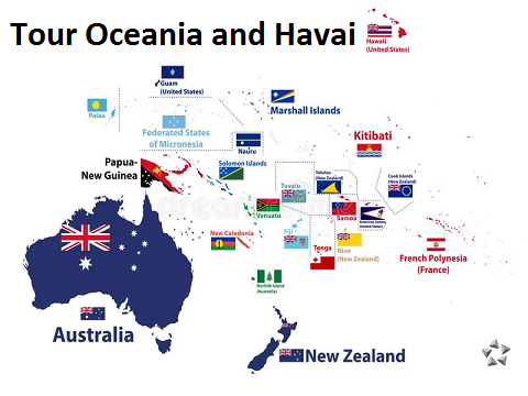 Oceania and Havai